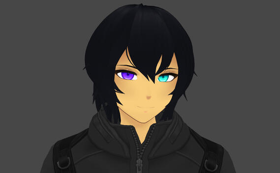 Overhauled 3D Model - Hair, eyes, and face revamp